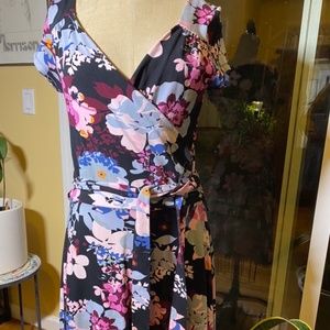 Oilily Jersey Floral Faux Wrap dress in XL